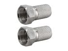 Schwaiger conector F doble para cable coaxial - Ø 4 mm